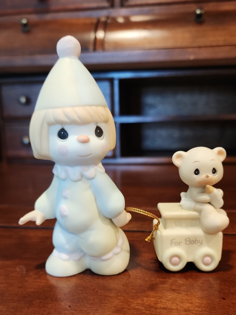 Clown and  Baby Bear Figurines